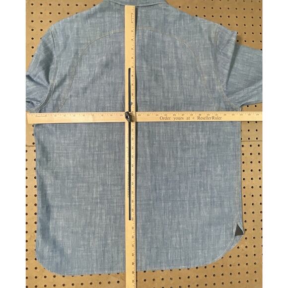 Yigal Azrouel New York Menswear Denim Jean Pearl Snap Shirt USA Mid Wash XL Men - Picture 6 of 9